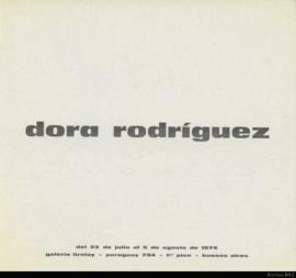 Folleto de la exposición &quot;Dora Rodríguez&quot;