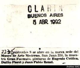Aviso de exposición del diario Clarín &quot;Gran formato&quot; (copia)