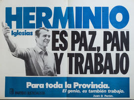Afiche de campaña electoral del Partido Justicialista &quot;Herminio Iglesias&quot;