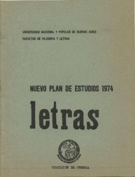 &quot;Nuevo plan de estudios 1974 Letras&quot;