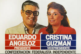 Afiche de campaña electoral de la Confederación Federalista Independiente &quot;Eduardo Angeloz p...