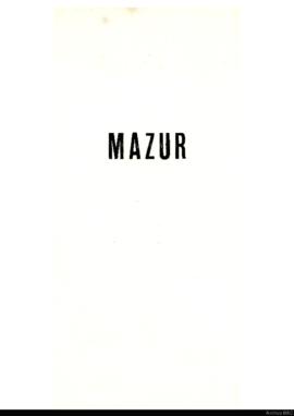 Catálogo de la exposición &quot;Mazur&quot;
