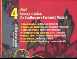 Abril. Letra y música. De Beethoven a Fernando Vallejo