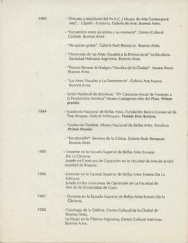 Curriculum vitae [María Juana Heras Velasco, 1983-1995] (folios sueltos)