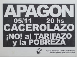 Afiche político de convocatoria del Frente Nacional Contra la Pobreza por el Trabajo y la Producc...