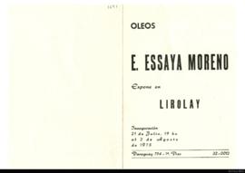 Catálogo de la exposición &quot;Óleos: E. Essaya Moreno&quot;