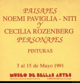 Catálogo de la exposición “Paisajes: Noemí Paviglia - Niti y Cecilia Rozenberg: Personajes&quot;