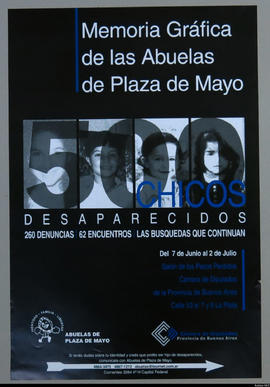 Afiche de exposición Abuelas de Plaza de Mayo &quot;Memoria Gráfica de las Abuelas de Plaza de Mayo&quot;