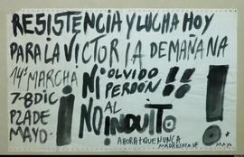 Afiche de convocatoria &quot;Resistencia y lucha hoy para la victoria de mañana&quot;