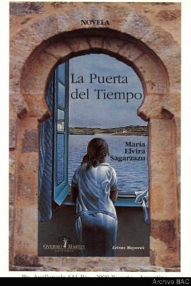 Tarjeta de promoción de la novela &quot;La Puerta del Tiempo&quot;