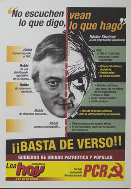 Afiche promocional del Partido Comunista Revolucionario &quot;Semanario Lea Hoy&quot;