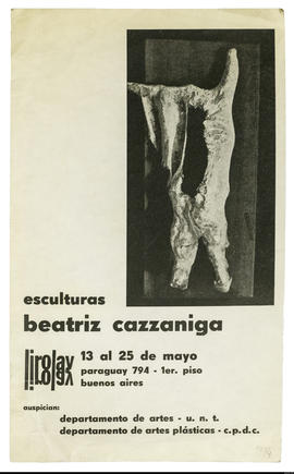 Afiche de exposición “Esculturas Beatriz Cazzaniga&quot;