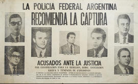 Afiche político de la Policía Federal Argentina &quot;Policía Federal Argentina : recomienda la captura&quot;