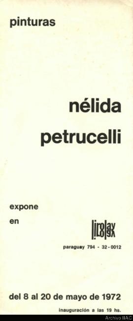 Folleto de la exposición &quot;Nélida Petrucelli: pinturas&quot;
