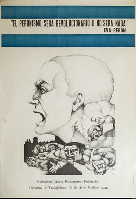 Afiche político de la Federación Gráfica Bonaerense [Eva Perón]