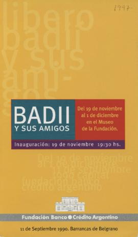 Folleto de la exposición &quot;Badii y sus amigos&quot; realizada en la Fundación Banco Crédito A...