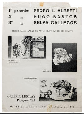 Afiche de exposición “Tercer salón de artes plásticas de Río Cuarto&quot;