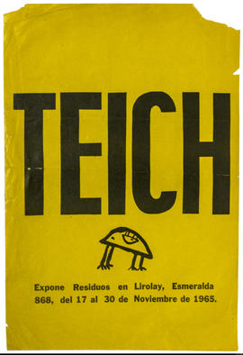 Afiche de exposición “Teich expone Residuos en Lirolay&quot;