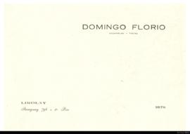 Catálogo de la exposición &quot;Domingo Florio: acuarelas, tintas&quot;