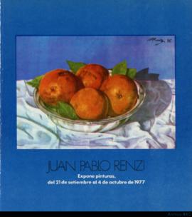 Folleto de la exposición individual &quot;Juan Pablo Renzi expone pinturas&quot; realizada en Gal...