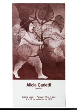 Afiche de exposición “Alicia Carletti. Pinturas&quot;