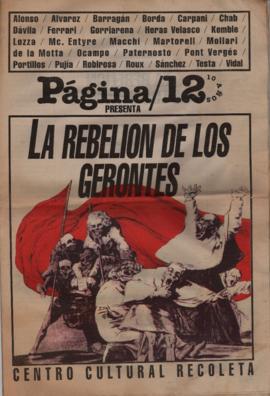 Catálogo de la exposición &quot;La rebelión de los gerontes&quot; realizada en el Centro Cultural...