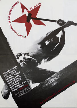 Afiche conmemorativo de la Juventud Comunista Revolucionaria &quot;1° de mayo&quot;