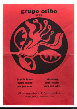 Afiche de exposición “Grupo Ceibo 1972&quot;