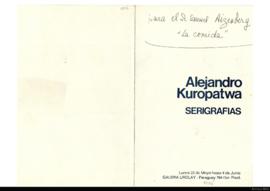 Folleto de la exposición &quot;Alejandro Kuropatwa: serigrafías&quot;