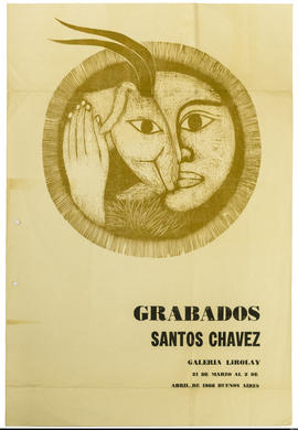 Afiche de exposición “Grabados Santos Chavez&quot;