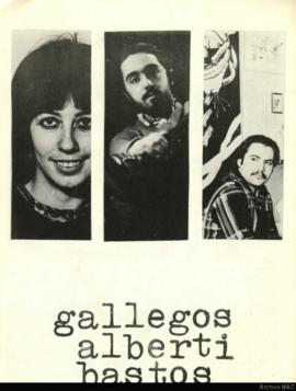Folleto de la exposición &quot;Gallegos - Alberti - Bastos&quot;
