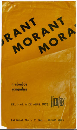 Afiche de exposición “Morant. Grabados. Serigrafías&quot;