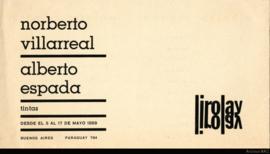 Catálogo de la exposición &quot;Norberto Villarreal-Alberto Espada: Tintas&quot;