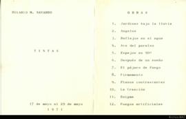 Catálogo de la exposición &quot;Hilario M. Navarro: tintas&quot;