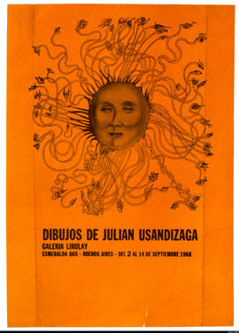 Afiche de exposición “Dibujos de Julián Usandizaga&quot;