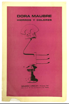 Afiche de exposición “Dora Maubre Hierros y Colores&quot;