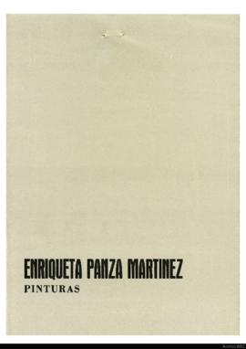 Folleto de la exposición &quot;Enriqueta Panza Martínez: pinturas&quot;