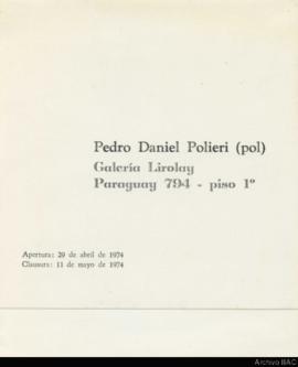 Folleto de la exposición &quot;Pedro Daniel Polieri (pol)&quot;
