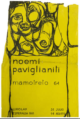 Afiche de exposición “Noemí Paviglianiti. Mamotetro 64&quot;