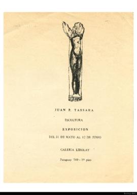 Catálogo de la exposición &quot;Juan P. Tassara: escultura&quot;