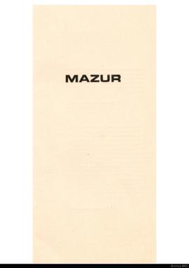 Catálogo de la exposición &quot;Mazur&quot;