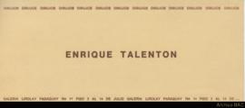 Folleto de la exposición &quot;Enrique Talenton: dibujos&quot;, (1973), , Buenos Aires]&quot;
