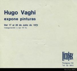 Folleto de la exposición &quot;Hugo Vaghi : pinturas&quot;