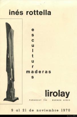 Catálogo de la exposición &quot;Inés Rottella: esculturas maderas&quot;