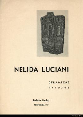 Folleto de la exposición &quot;Nélida Luciani: cerámicas, dibujos&quot;