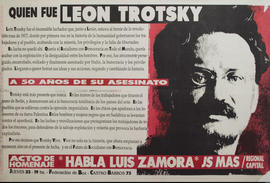 Afiche político de convocatoria del Movimiento al Socialismo. Regional Capital &quot;Quién fue Le...
