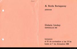 Catálogo de la exposición &quot;A. Borda Bortagaray: pinturas&quot;