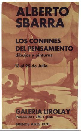 Afiche de exposición “Alberto Sbarra. Los confines del pensamiento. Dibujos y pinturas&quot;