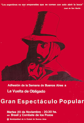 Afiche promocional de la Municipalidad de Buenos Aires &quot;Gran Espectáculo Popular&quot;