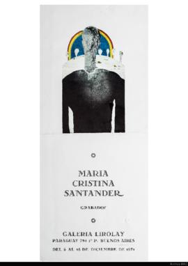 Afiche de exposición “María Cristina Santander. Grabados&quot;